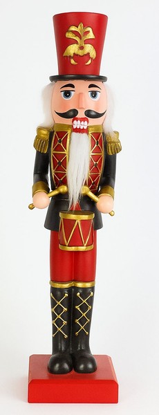 Weihnachtsfigur Soldat Nussknacker Mit Trommel Weihnachtsdeko Skulptur Xmas-image
