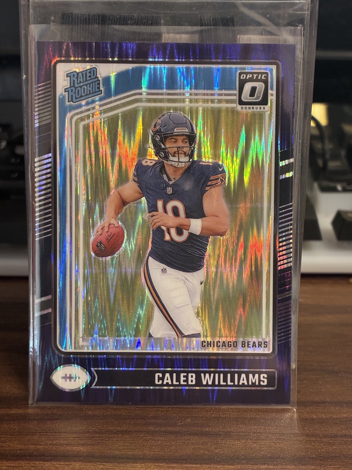 2024 Panini Donruss Optic - Rated Rookie Caleb Williams #201 Purple Shock Prizm
