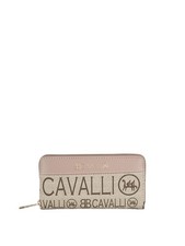 B.Cavalli Portafoglio rettangolare da donna con stampe - taupe