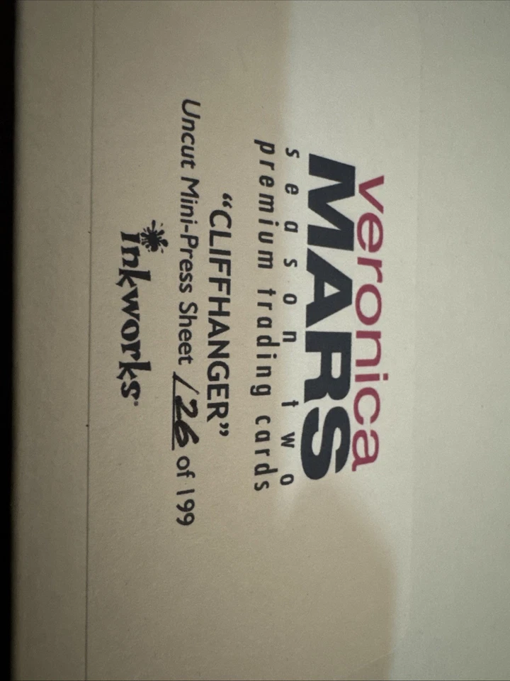 "Мини-прессовый лист Veronica Mars сезон 2 ""Cliffhanger"" Uncut Ltd / 199" - Изображение 4 из 4