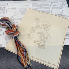 Vintage 1981 Creative Circle Craft Kit 0231 All Star Dribble Turkey Basketball
