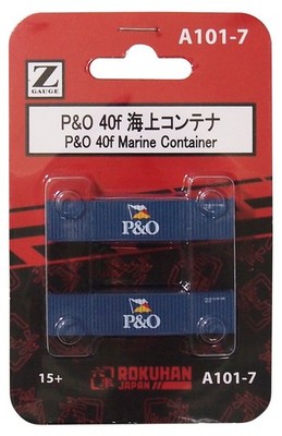 Rokuhan Spur Z A101-7 P&O 40F Seecontainer (2er Pack)