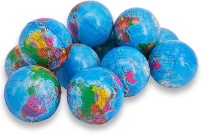 #ad #ad 24 Pack Squeezable World Stress Balls for Kids Mini Earth Ball Pressure Rel... $19.24