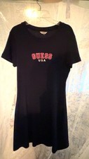 vintage guess usa dress 100% cotton size medium navy blue