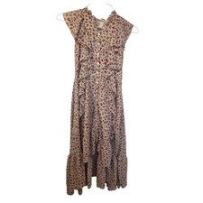 Mia Joy Joyfolie Girls Floral Ruffle High Low Cass Dress Cream Ditsy Floral 8
