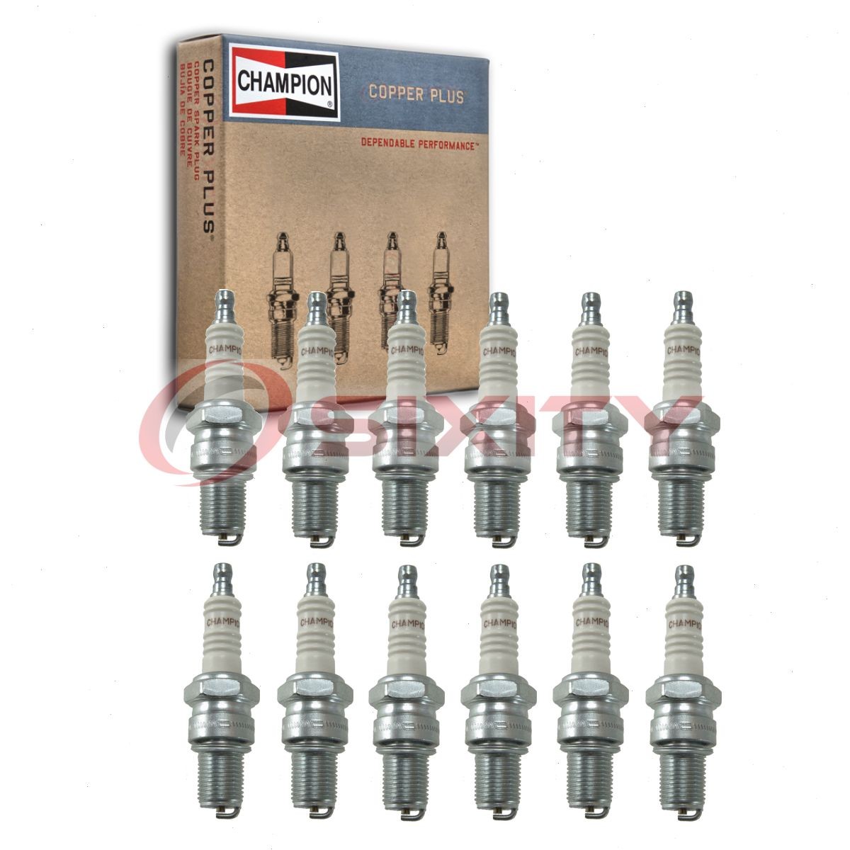 12 pc Champion Copper Plus Spark Plugs for 1948-1953 Ferrari 166 2.0L V12 xp