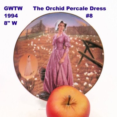 Bradford Collector Plate '94 GWTW Scarlett O'Hara Orchid Percale Dress #8