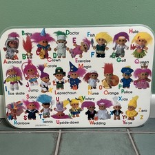 Vintage Trolls Place Mat 2-sided Alphabet Activities Laminate Easy Wipe-off