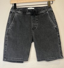 Abercrombie Kids Boys Light Blue Pull On Side Pocket Jean Shorts Size 7/8