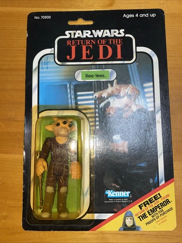 Vintage 1983 Star Wars Ree Yees Figure - Kenner - 65 Back MOC