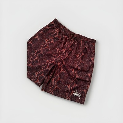 Stussy Mesh Short Basic Snake Size M Red | eBay