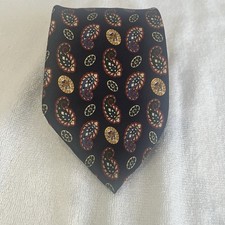 Vtg Tommy Hilfiger 100 Silk Blue Red Paisley Tie Classic Preppy Quiet Luxury