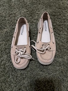 Sperry Top Sider Loafer Girls Beige Shoes Size 1.5