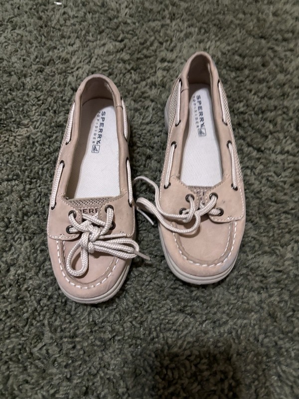 Sperry Top Sider Loafer Girls Beige Shoes Size 1.5
