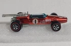 😯 Nice! 1969 Hot Wheels BRABHAM REPCO F1 , Red OG Redline, VG-XLNT! L👀K
