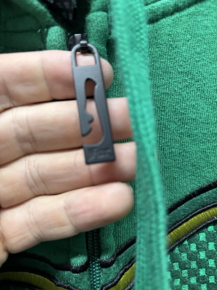 Sudadera con Capucha Fox Verde Y2K Vintage Cremallera Talla L Foto 4 de 4