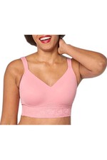 Rhonda Shear Women's Molded Cup Bra w/ Lace Trim Mauveglow