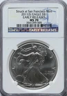 2011 S $1 NGC Graded MS 70 Silver Eagle Early Releases 1 oz 999 Coin