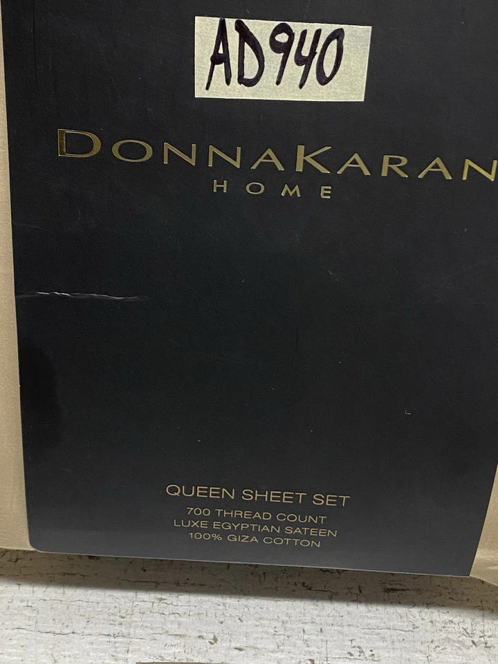 Juego de sábanas Donna Karan 700TC Luxe algodón egipcio reina polvo dorado nuevo. Foto 2 de 4