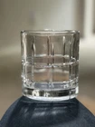 Anchor Hocking Manchester Tartan Clear Rocks Whiskey Tumblers 3.5" vintage