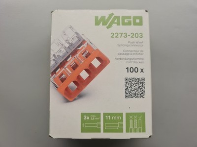 70x WAGO 2273-203 # 3-polig 0,5 - 2,5mm² # Verbindungsklemme Stecken # NEU OVP