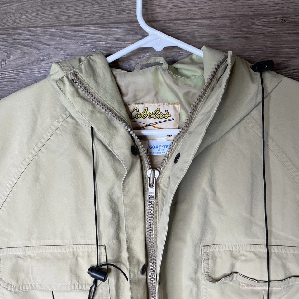 Cabela’s Goretex Rain Jacket and Pants Set Khaki/Tan Size Large - Image 3 of 4