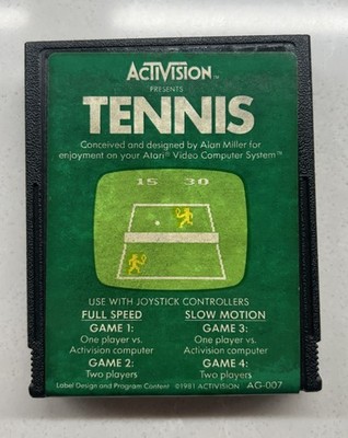 Atari 2600 Tennis Game Cartridge From Activision￼