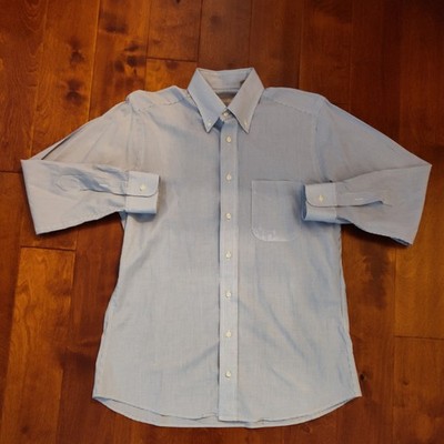 Gitman Brothers Graph Check Button Down Long Sleeve Shirt Sze 15 1/2 33 Made USA