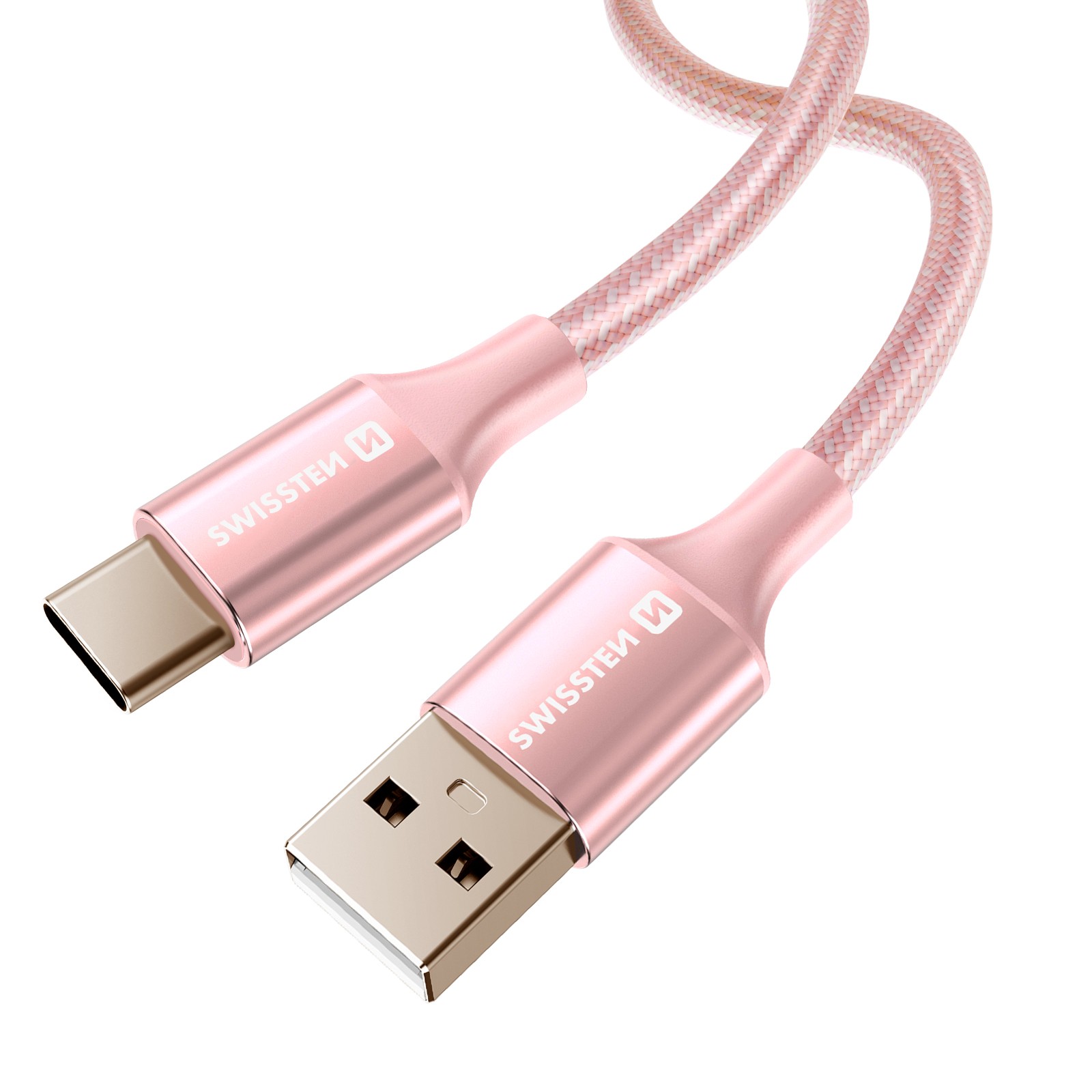 Fini les noeuds avec ce cable USB C rose tresse de 1m50 pour une charge fiable