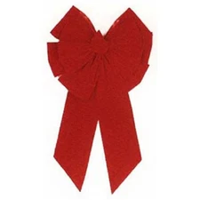 Holiday Trim 7366 11 Loop Velvet Deluxe Bow - Red