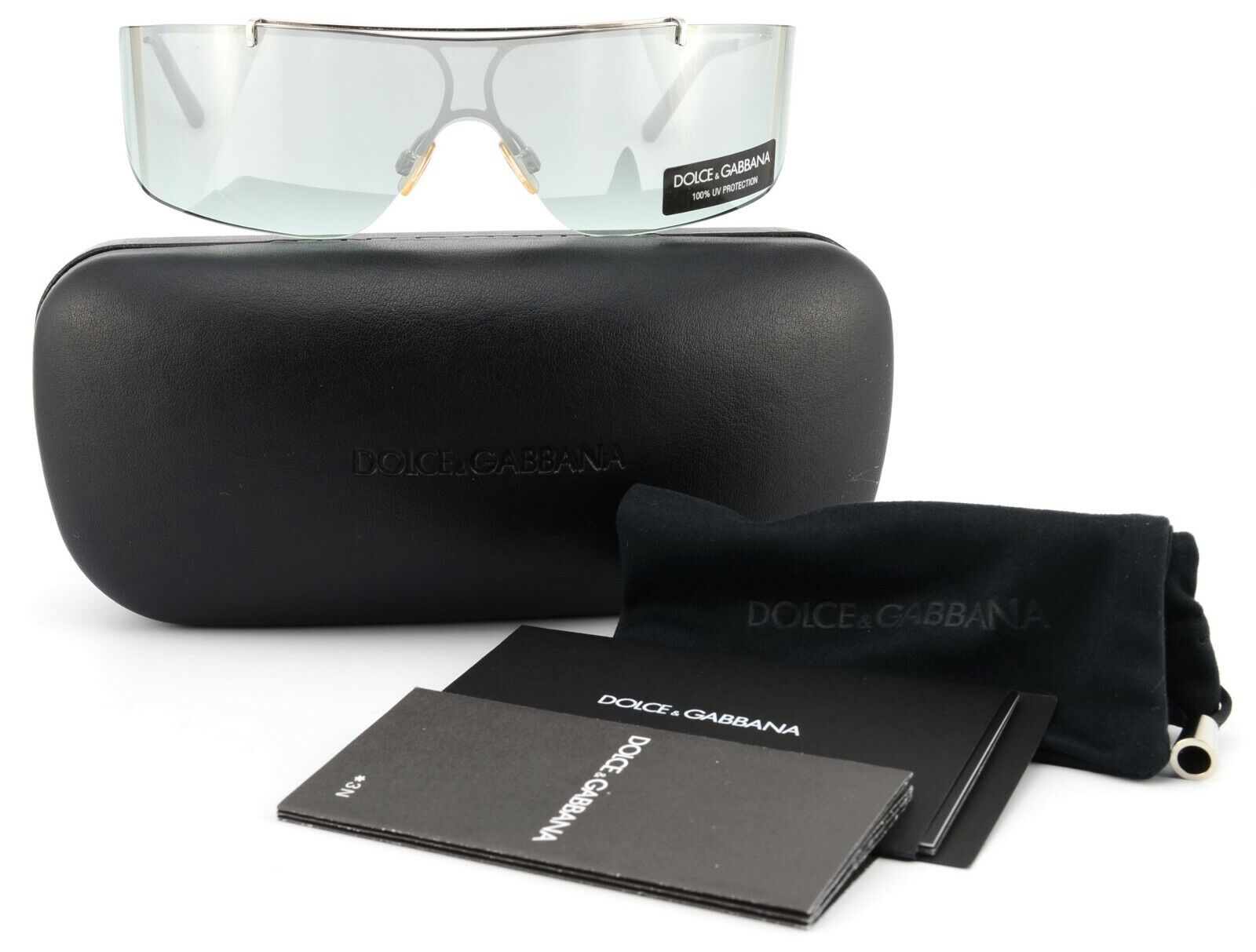 Dolce & Gabbana Sunglasses Dg 431S F62 139 120 Silver Metal Rimless Panorama