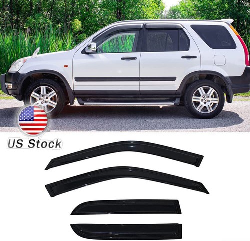 4 piezas Visera de ventana Deflector de ventilación de viento Montaje exterior para Honda CR-V 2002-2006 - Imagen 11 de 11
