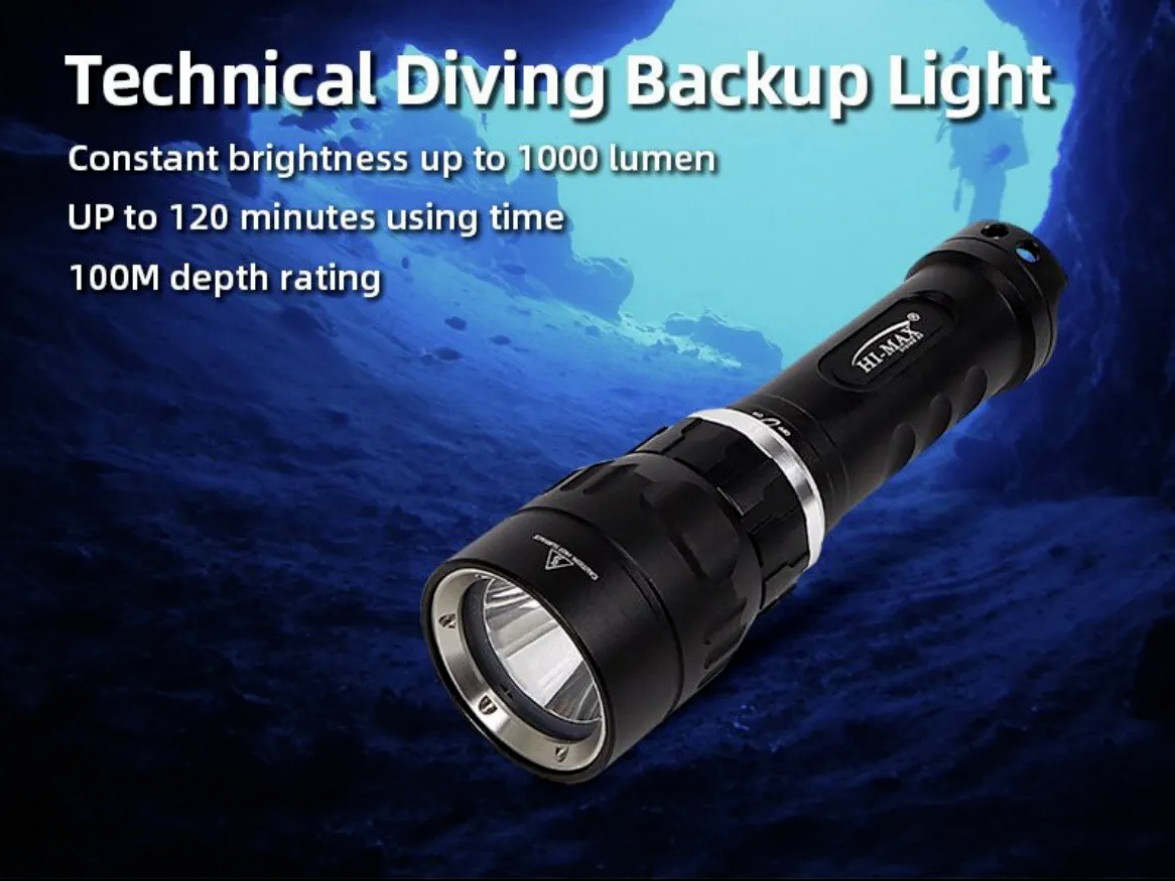 HI-MAX X5 LINTERNA DE LUZ TÉCNICA BUCEO 1100 LUMENES