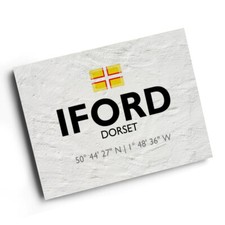 A4 PRINT - Iford, Dorset - Lat/Long SZ1393