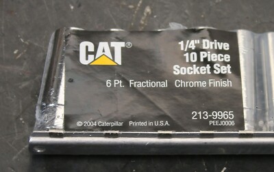 CAT Caterpillar 213-9965 10 pc Socket Set 1/4 Drive DEEP 3/16