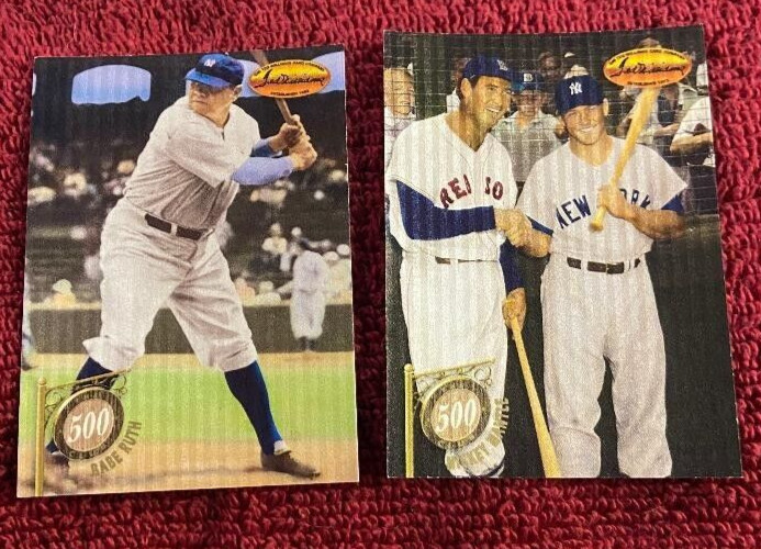 1994 Ted Williams #5C4 & 5C6 Babe Ruth 500 Club, Mantle/Williams 500 club (1047)