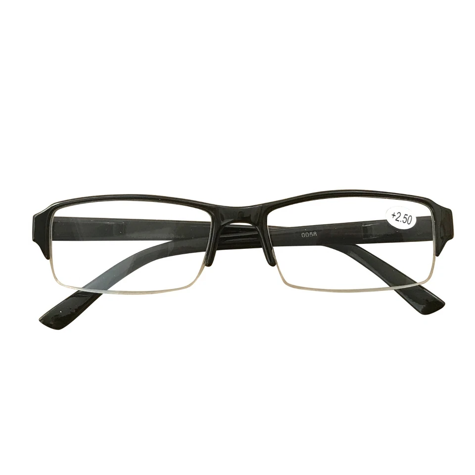 Paquete de 4 gafas de lectura con bloqueo de luz azul de medio marco para hombre con bisagra de resorte lectores Foto 3 de 4