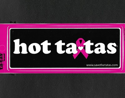 New Authentic Save The Tatas Hot Bumper Sticker Breast Cancer Awareness Donate Ebay