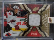 2021-22 SPx Rookie Jerseys Gold Spectrum Dawson Mercer RC JERSEY RELIC 35/99