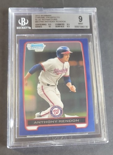 Anthony Rendon 2012 Bowman Chrome Prospects rifrattore blu #227/250 #BCP88 BGS 9 - Foto 2 di 6