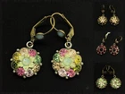Earrings Lovely Michal Negrin Crystals flowers made in Israel