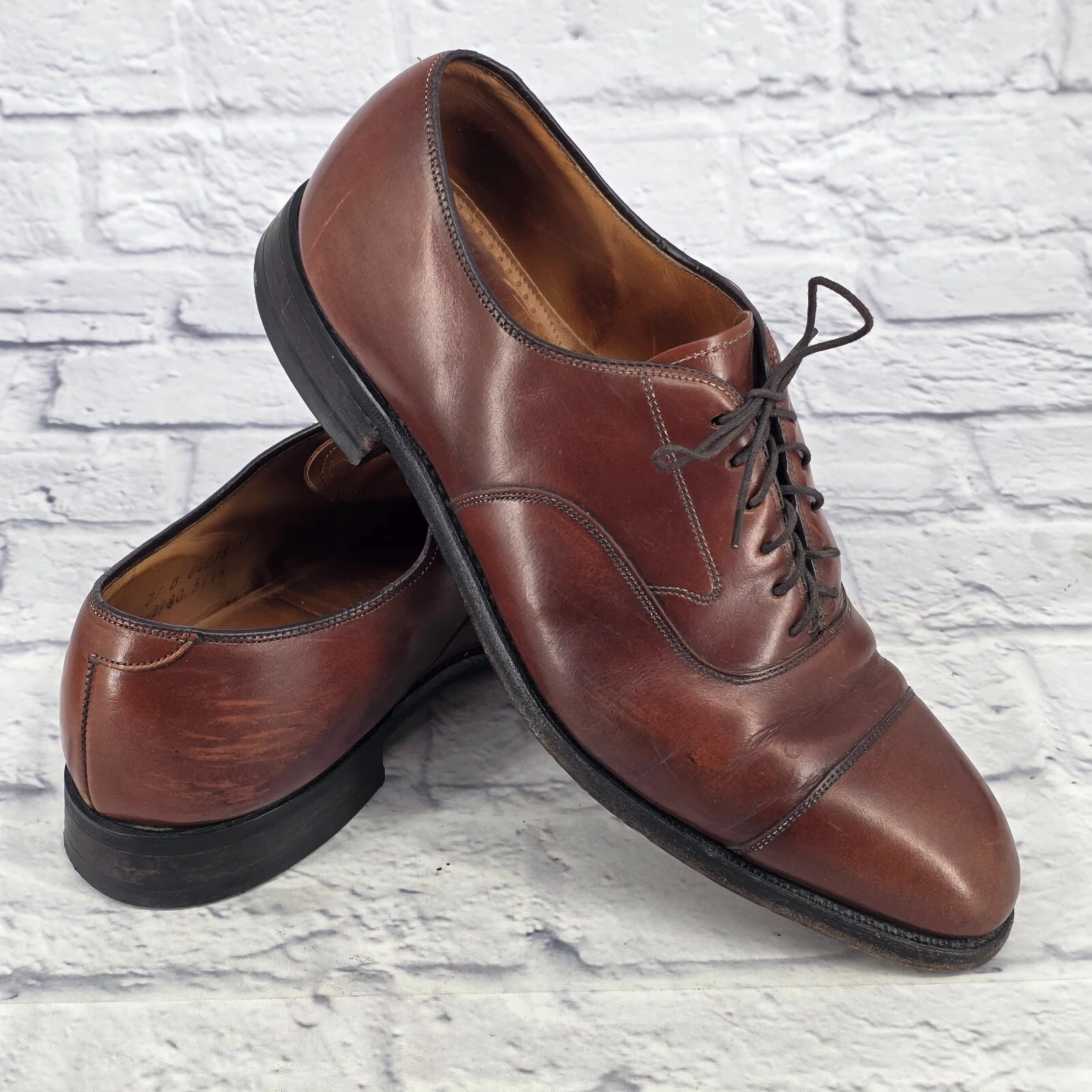 NIKE Scarpe eleganti Oxford Johnston & Murphy Optima in pelle marrone punta a cappuccio da uomo 9 D