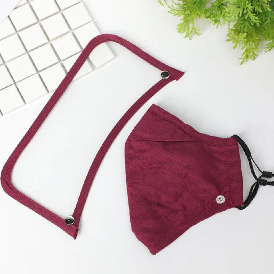 Mascarilla facial de algodón con protector de ojos extraíble protector facial exterior desmontable  Foto 4 de 4