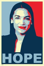 Alexandria Ocasio Cortez Hope Campaign Art Poster 12x18