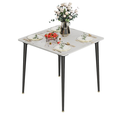 Modern Dining Table Breakfast Nook Anti-scratch Kitchen Sintered Stone Table - Picture 15 of 20