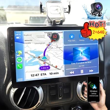 Car Radio Stereo For Jeep Wrangler 2007-2017 JK Apple Carplay Android 13 GPS Nav
