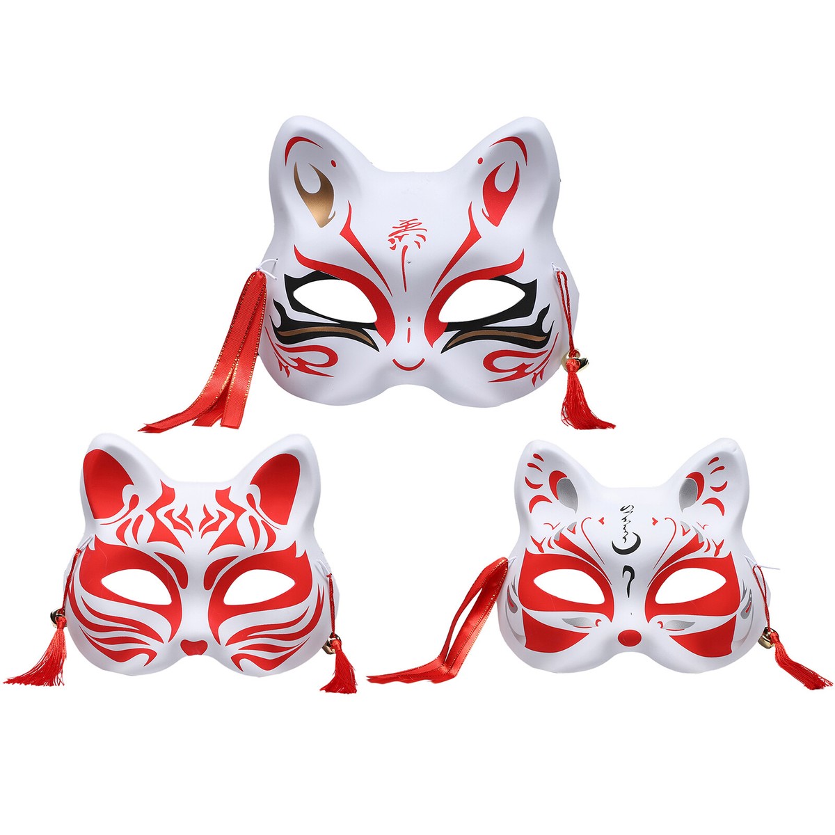 Womens Girls Fox Mask Breathable Cosplay Props Lightweight Face