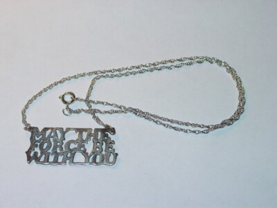 STAR WARS MAY THE FORCE BE WITH YOU VINTAGE 1970's SILVER 16