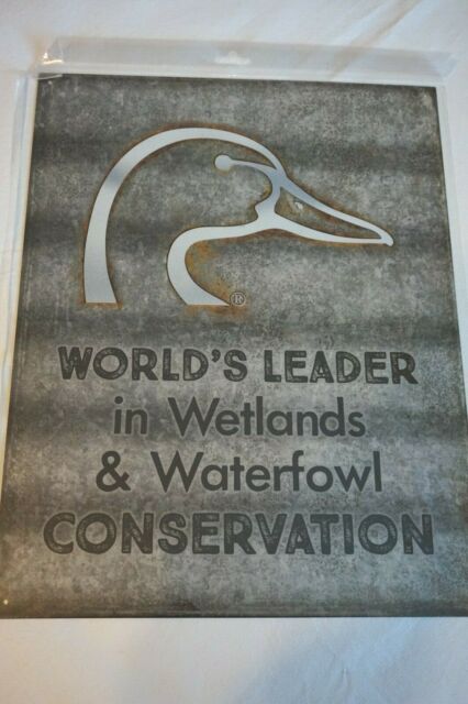 Ducks Unlimited Metal Sign 16x12 1/2 Waterfowl Conservation Wetlands Hunt Decor