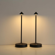 Rechargeable Cordless LED Table Lamp, Dimmable 2-Pack for Home  Bars